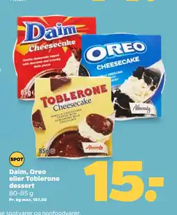 Netto Daim, Oreo eller Toblerone dessert oferta