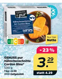Netto GENUSS pur Hähnchenschnitte Cordon Bleu oferta