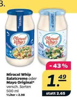 Netto Miracel Whip Salatcreme oder Mayo Original oferta