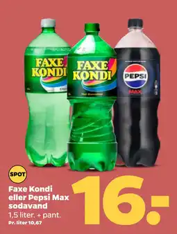 Netto Faxe Kondi eller Pepsi Max sodavand oferta