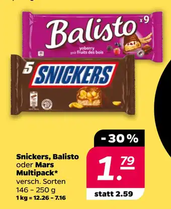 Netto Snickers, Balisto oder Mars Multipack oferta