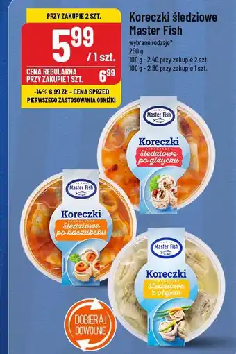 Polomarket Koreczki w oleju Master fish oferta