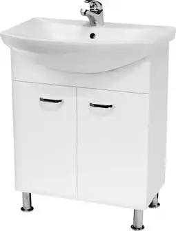 Szafka z umywalką Cersanit Diuna 65 cm biała