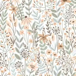 Mural winylowy na flizelinie GoodHome Stibin kwiaty zielony