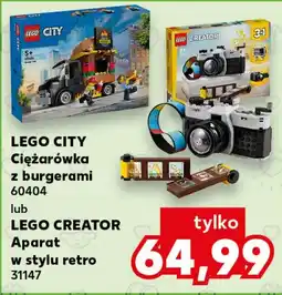 Kaufland Lego City Ciężarówka z burgerami / Lego Creator Aparat w stylu retro oferta