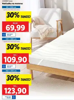 Lidl Nakładka na materac 140 x 200 cm Livarno Home oferta