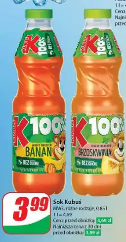 Dino Sok brzoskwinia-marchew-jabłko Kubuś 100% oferta
