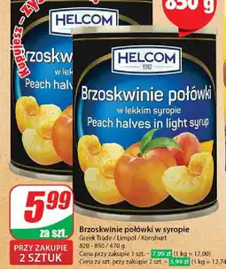 Dino Brzoskwinie połówki w lekkim syropie Helcom oferta