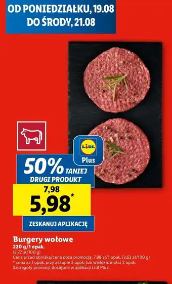 Lidl Burger wołowy Rzeźnik codzienna dostawa oferta