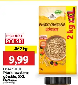 Lidl Płatki owsiane górskie Crownfield oferta