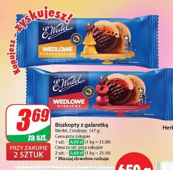 Dino Biszkopty z galaretką wiśniową E. wedel oferta