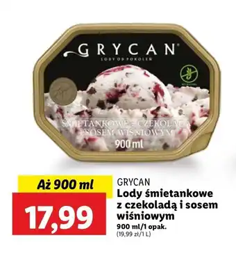 Lidl Lody śmietankowe z czekoladą i sosem wiśniowym Grycan oferta