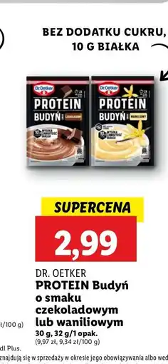 Lidl Budyń proteinowy czekoladowy Dr. oetker oferta