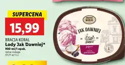 Lidl Lody z jogurtem i sosem z czarnej porzeczki Bracia koral lody jak dawniej oferta