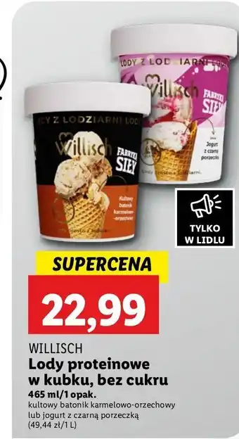 Lidl Lody kultowy batonik karmelowo-orzechowy Willisch oferta