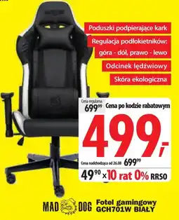 Media Expert Fotel gamingowy Mad Dog oferta