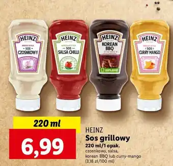 Lidl Sos curry mango Heinz oferta