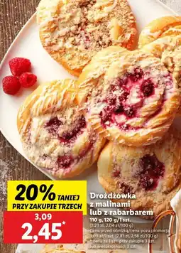 Lidl Drożdżówka z malinami oferta