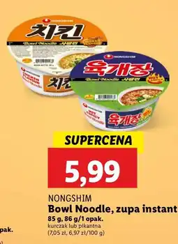 Lidl Zupa spicy chicken Nongshim oferta