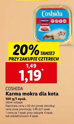 Lidl Karma dla kota z wołowiną Coshida oferta