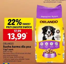 Lidl Karma dla psa nuggetsy z jagnięciną i ryżem Orlando oferta