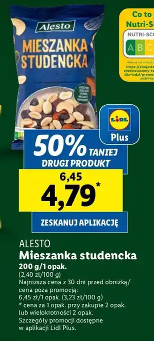 Lidl Mieszanka studencka Alesto oferta