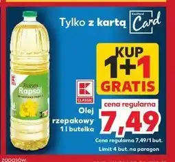 Kaufland Olej rzepakowy K-classic oferta