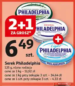 Auchan Serek kanapkowy śmietankowy light Philadelphia oferta