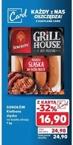 Kaufland Kiełbasa śląska Sokołów grill house oferta