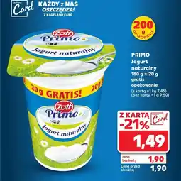 Kaufland Jogurt naturalny Zott primo oferta
