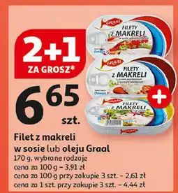 Auchan Filety z makreli w sosie pomidorowym z suszonymi pomidorami Graal oferta