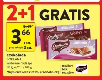 Intermarche Czekolada gorzka Goplana oferta