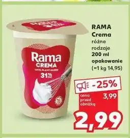Kaufland Śmietana 31 % Rama crema oferta