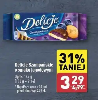 ALDI Ciastka z galaretką jagodową Delicje szampańskie oferta