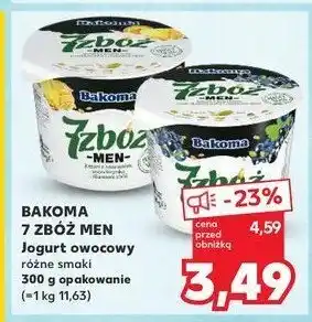 Kaufland Jogurt ananas-mandarynka Bakoma 7 zbóż men oferta