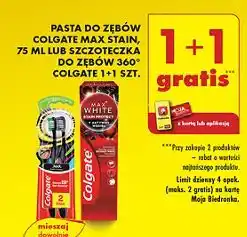Biedronka Pasta do zębów aktywny węgiel Colgate Max White Stain Protect oferta