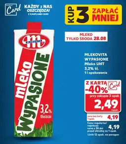 Kaufland MLEKOVITA WYPASIONE Mleko UHT 3,2% oferta