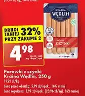 Biedronka Parówki z szynki Kraina Wędlin oferta