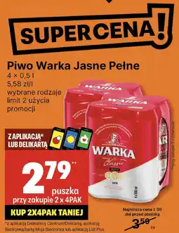 Delikatesy Centrum Piwo Warka Jasne Pełne oferta