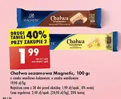 Biedronka Chałwa sezamowa o smaku kakaowym Magnetic oferta