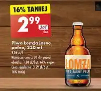 Biedronka Piwo Łomża Jasne Pełne oferta