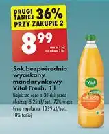 Biedronka Sok mandarynkowy Vital Fresh oferta