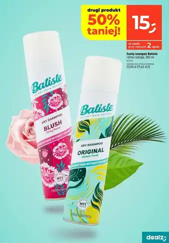 Dealz Suchy szampon blush Batiste Dry Shampoo oferta