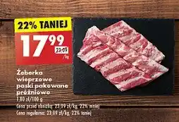 Biedronka Żeberka wieprzowe paski oferta