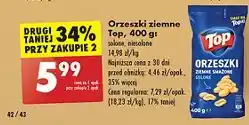 Biedronka Orzeszki ziemne prażone niesolone Top oferta