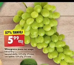Biedronka Winogrona jasne oferta