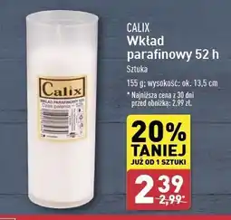 ALDI Wkład olejowy do znicza 52 h 180 g Calix oferta