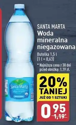 ALDI Woda niegazowana Santa Marta oferta