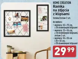 ALDI Ramka 55 x 75 cm z 20 klipsami Home Creation oferta