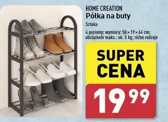 ALDI Półka na buty 64 x 59 29 cm Home Creation oferta